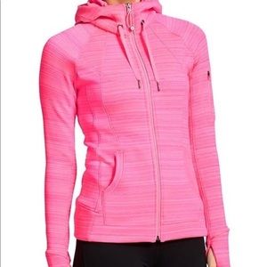 Athleta bright pink strength hoodie
